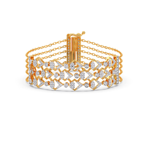 Orluxe Link Diamond Chain Bracelet