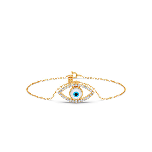 The Marquee Evil Eye Diamond Bracelet - Yellow