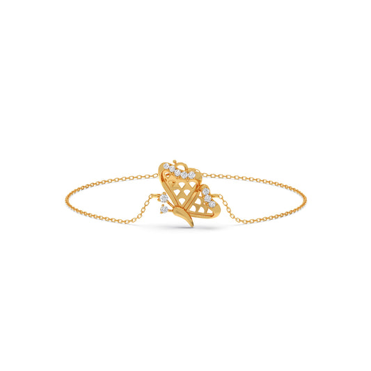 Lumi Butterfly Diamond Chain Bracelet - Yellow