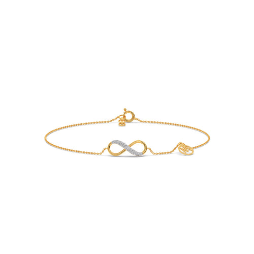 Infinity Link Diamond Chain Bracelet