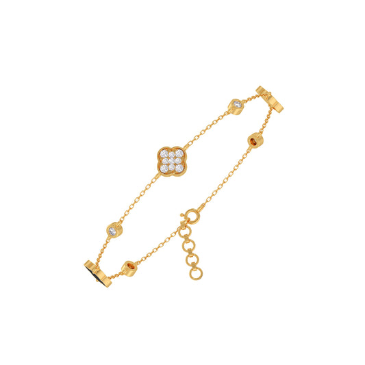 The Lucky Clover Diamond Bracelet - Yellow