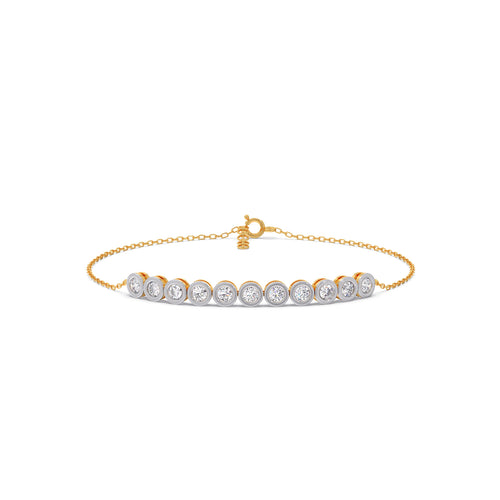 Linear Round Diamond Chain Bracelet