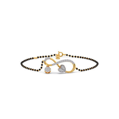 Eternal Love Infinity Diamond Mangalsutra Bracelet