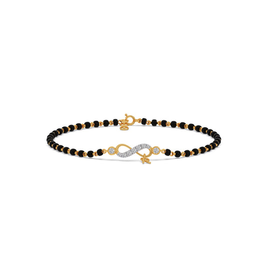 R-Infinity Diamond Mangalsutra Bracelet - Yellow