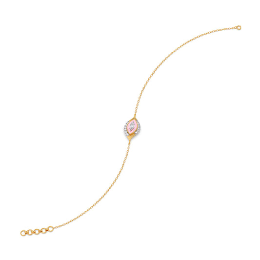 Cotton Candy Marquise And Round Diamond Bracelet - Yellow