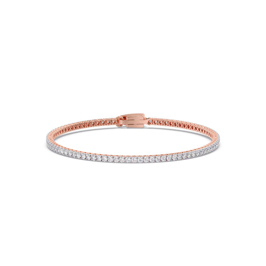 1.06 ct Classic Round Diamond Tennis Bracelet - Rose