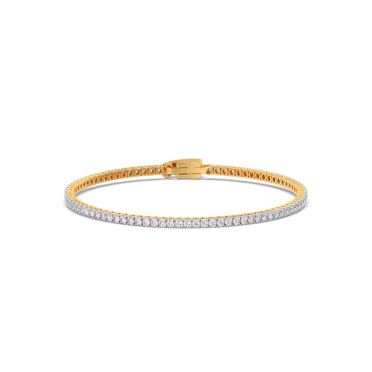 1.06 ct Classic Round Diamond Tennis Bracelet - Yellow