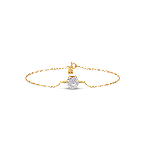 Portuguese Round Solitaire Chain Bracelet