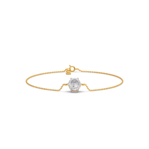 Portuguese Round Solitaire Chain Bracelet