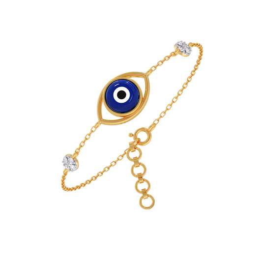 Lumiere Evil-Eye Diamond Chain Bracelet - Yellow
