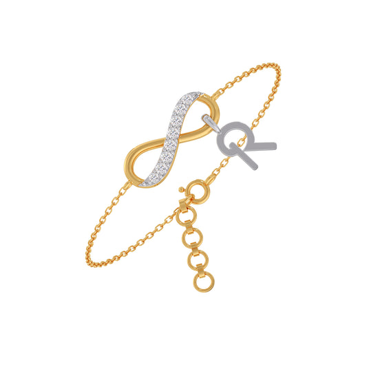 Unending Light Link R Diamond  Kids Bracelet - Yellow