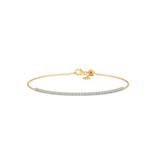 Lustre Round Diamond Chain Bracelet - Yellow
