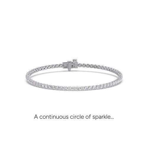 3.29 ct Imperial Shine Diamond Tennis Bracelet