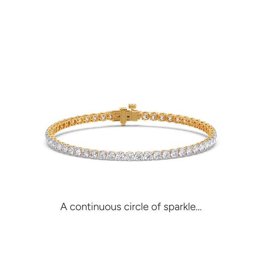 5.60 ct Luxe Line Diamond Tennis Bracelet - Yellow