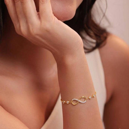 Infinity Gleam Diamond Chain Bracelet - MH_AI