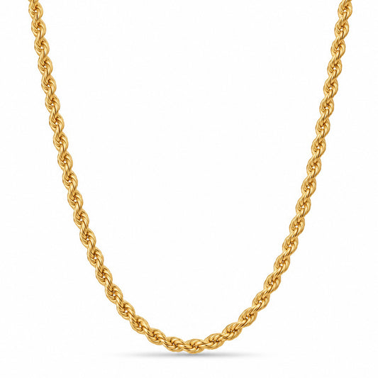 Rope Gold Neck Chain - Yellow