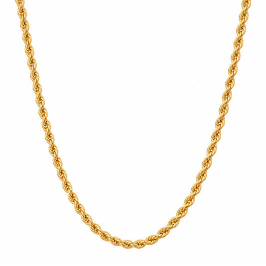 Silky Rope Gold Neck Chain - Yellow