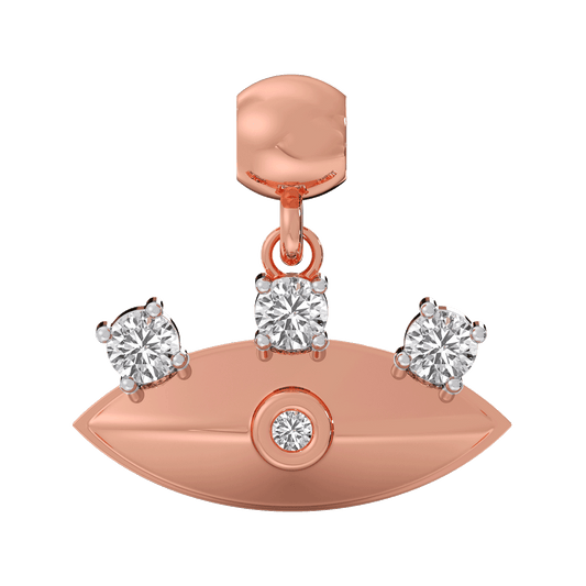 Amulet Trigem Diamond Charm - Rose