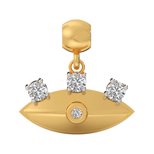 Amulet Trigem Diamond Charm - Yellow