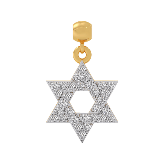 Sacred Sparkle Star Diamond Charm - Yellow