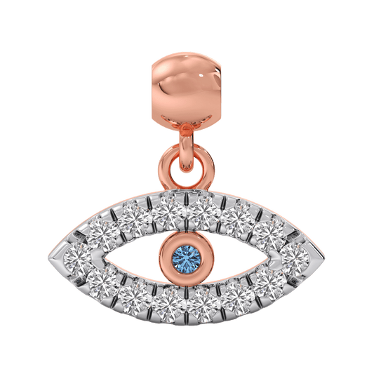 Evil Eye Diamond Charm - Rose
