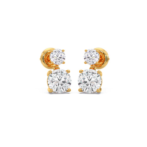 Round Solaris Drop Earrings