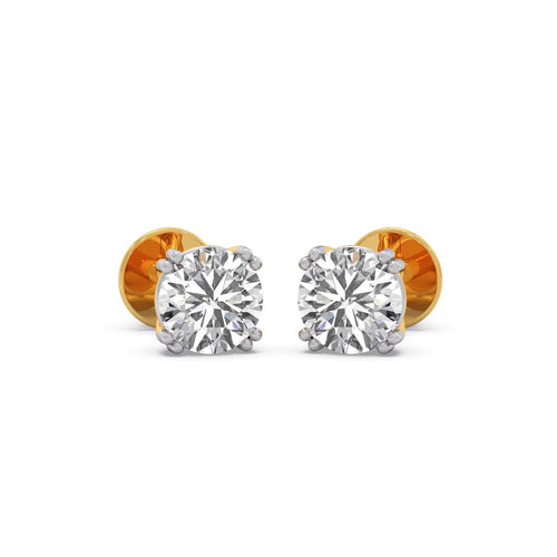 1.74 ct Timeless Round Solitaire Stud Earrings
