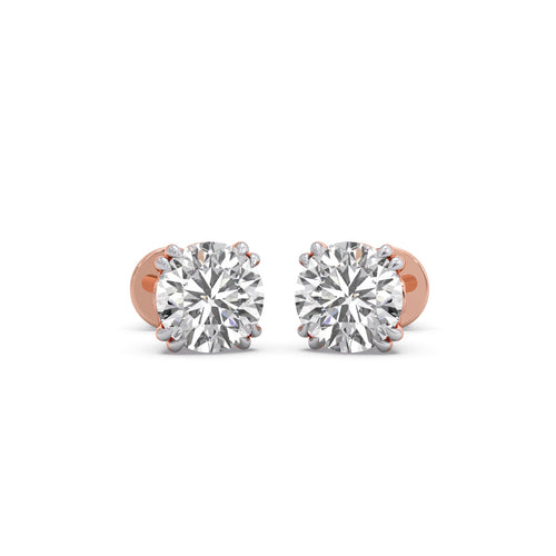 2.4 ct Eternal Round Solitaire Stud Earrings