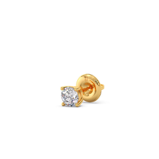 Snowflake Cluster Prong Stud Earrings - Yellow