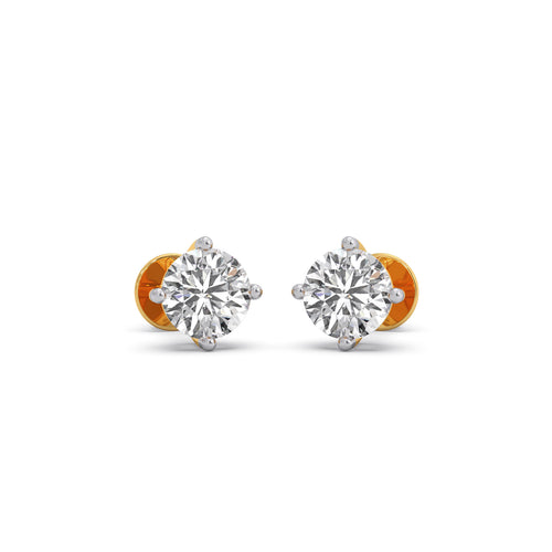Round Cluster Stud Earrings – 4 Prong Setting