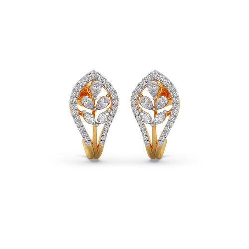 Wisteria Diamond J-Bali Earrings