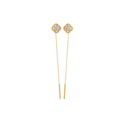 Amulet Round Diamond Sui-Dhaga Earrings