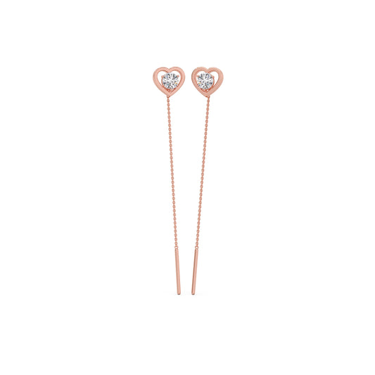 Beloved Diamond Sui-Dhaga Earrings - Rose