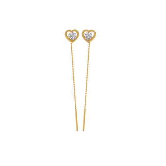 Beloved Diamond Sui-Dhaga Earrings - Yellow