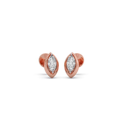 0.47 Ct Marquise Shape Diamond Stud Earrings