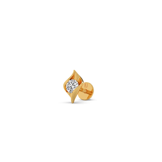 Evergreen Round Diamond Earrings - Yellow
