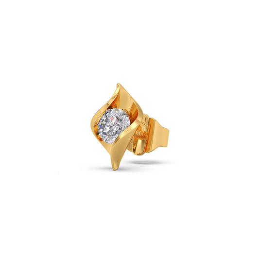 Evergreen Round Diamond Earrings - Yellow