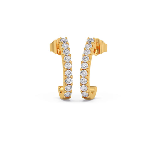 Brilliant Round Diamond J-Bali Earrings