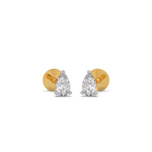 Graceful Pear Cut Diamond Earrings