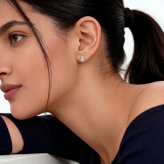 Graceful Pear Cut Diamond Earrings - MQ_AI