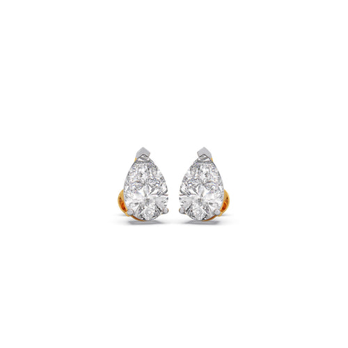 Pear Solitaire Diamond Earrings