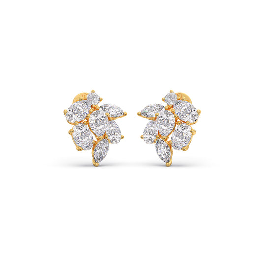 Symphony of Sparkle Diamond Earrings - Yellow