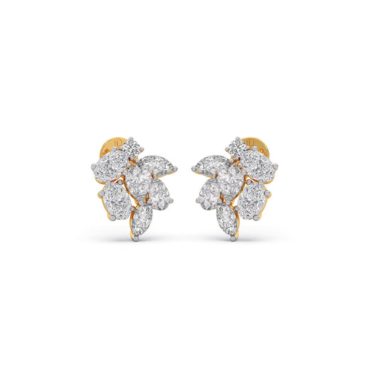Symphony of Sparkle Diamond Earrings - Yellow