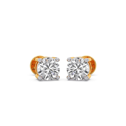 Round Cut Diamond Luna Studs