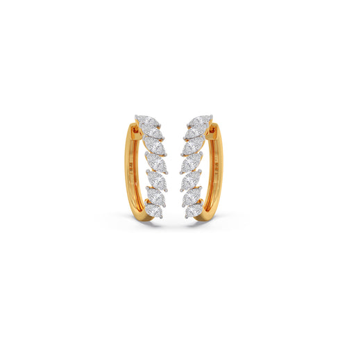 Marquise Hoop Diamond Earrings