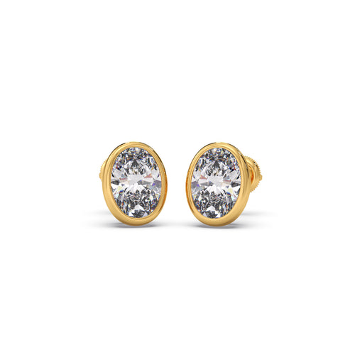 Solitaire Diamond Stud Earrings