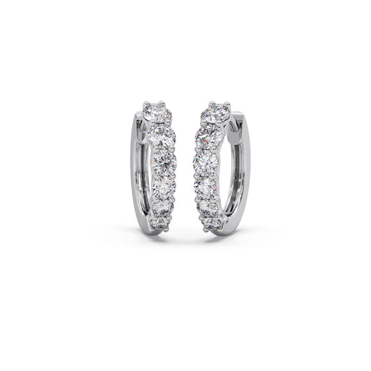 Everyday Round Diamond Earring - White