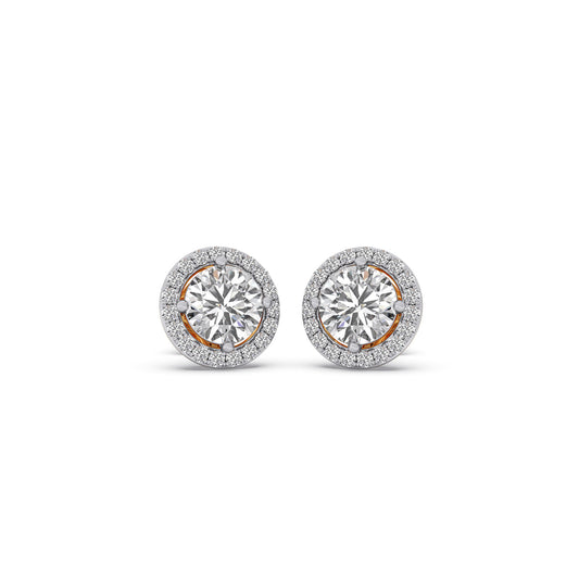 Everlasting Round Diamond Studs Earring - Yellow