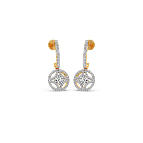Starburst Diamond Dangle Earrings