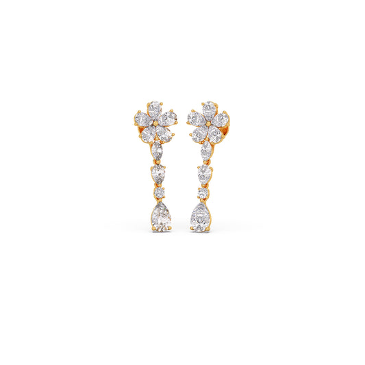 Rosalia Diamond Drop Earrings - Yellow